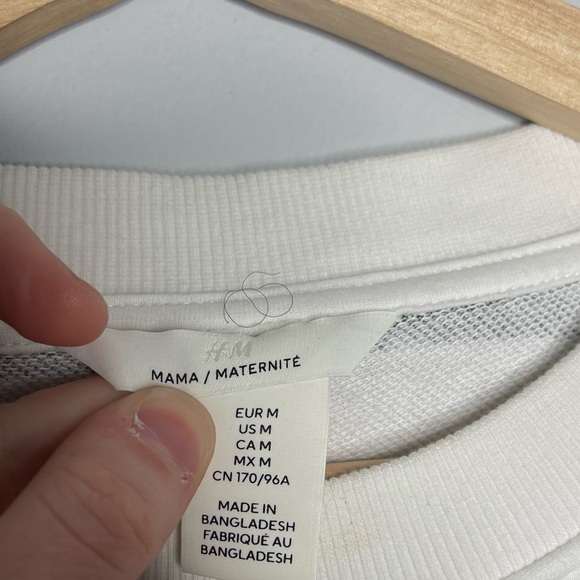 Women’s H&M‎ maternity black white striped sweatshirt tunic medium - Picture 4 of 6